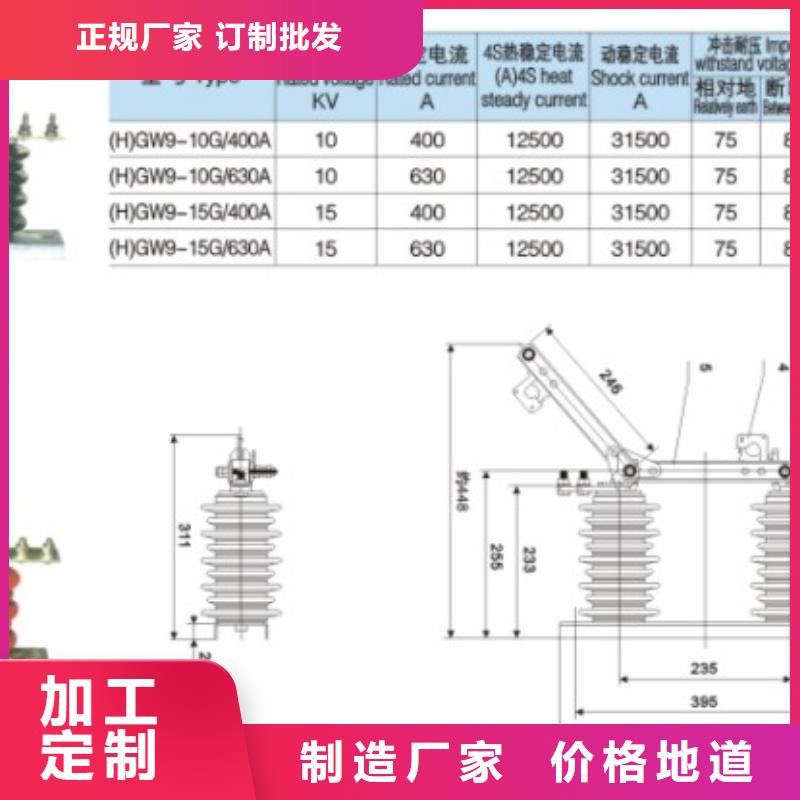户外高压交流隔离开关:HGW9-12G/200 制造厂家