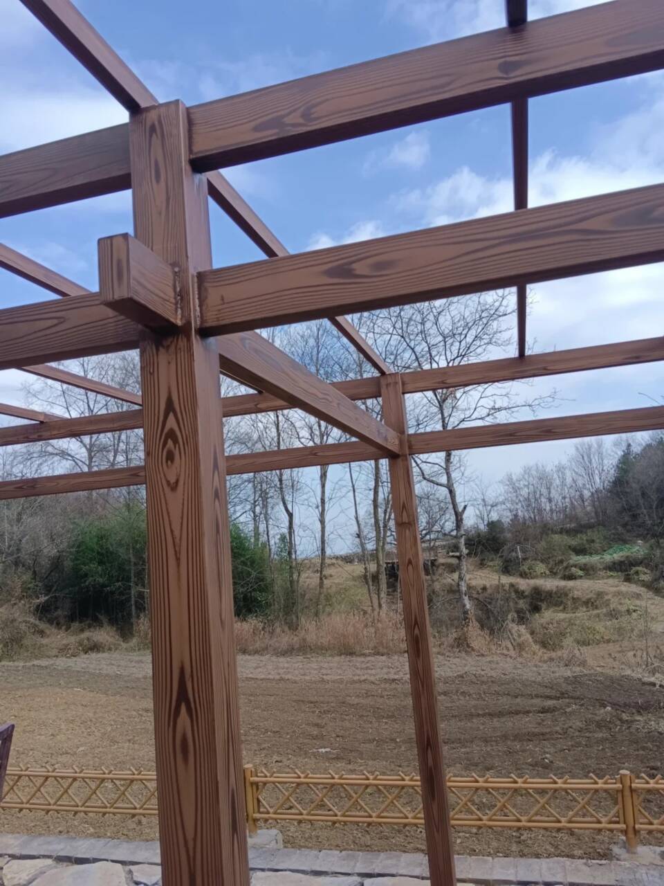 园林景区凉亭木纹漆厂家电话