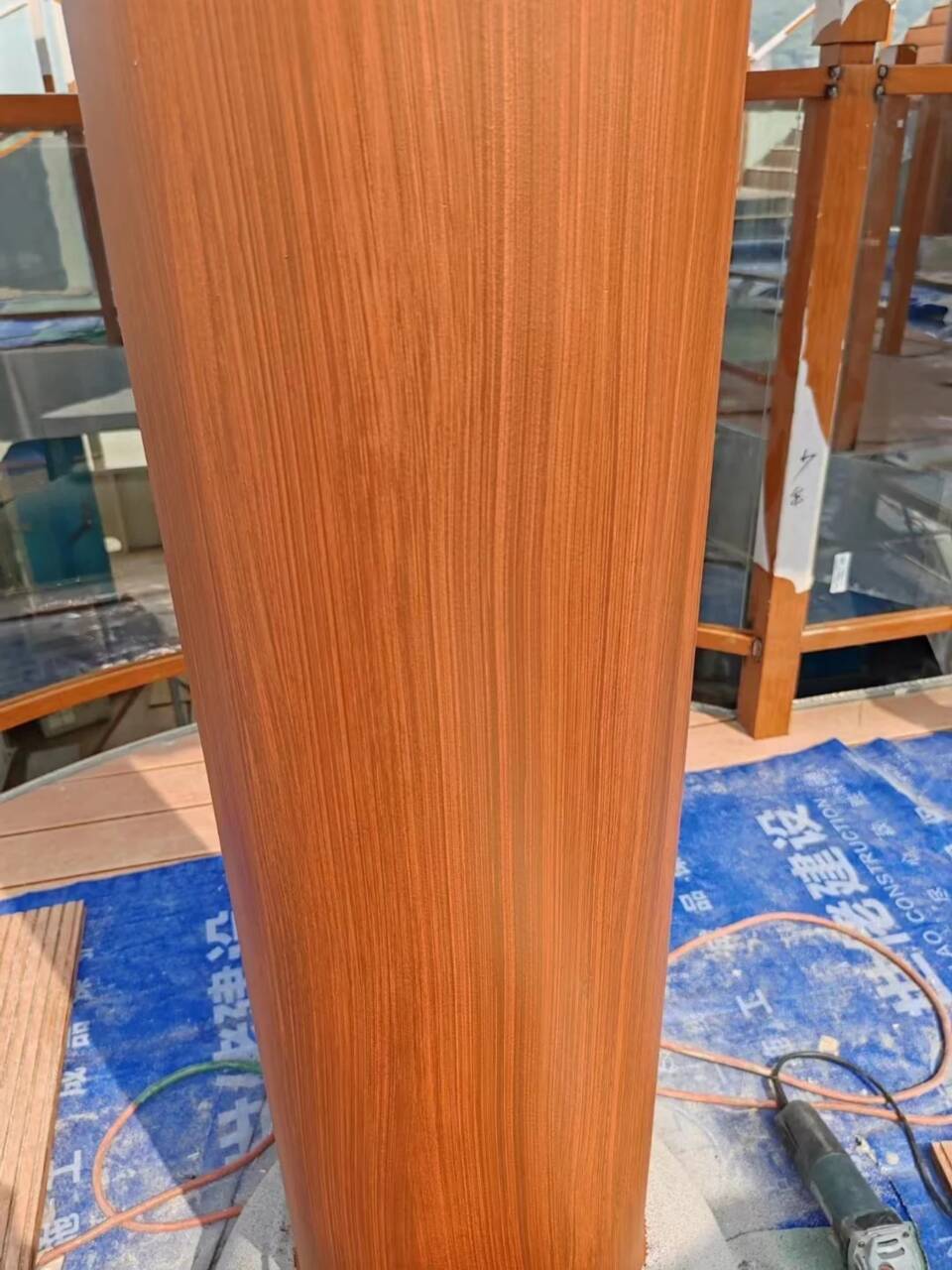 廊架护栏木纹漆，钢结构仿木纹漆，仿古木纹漆源头工厂