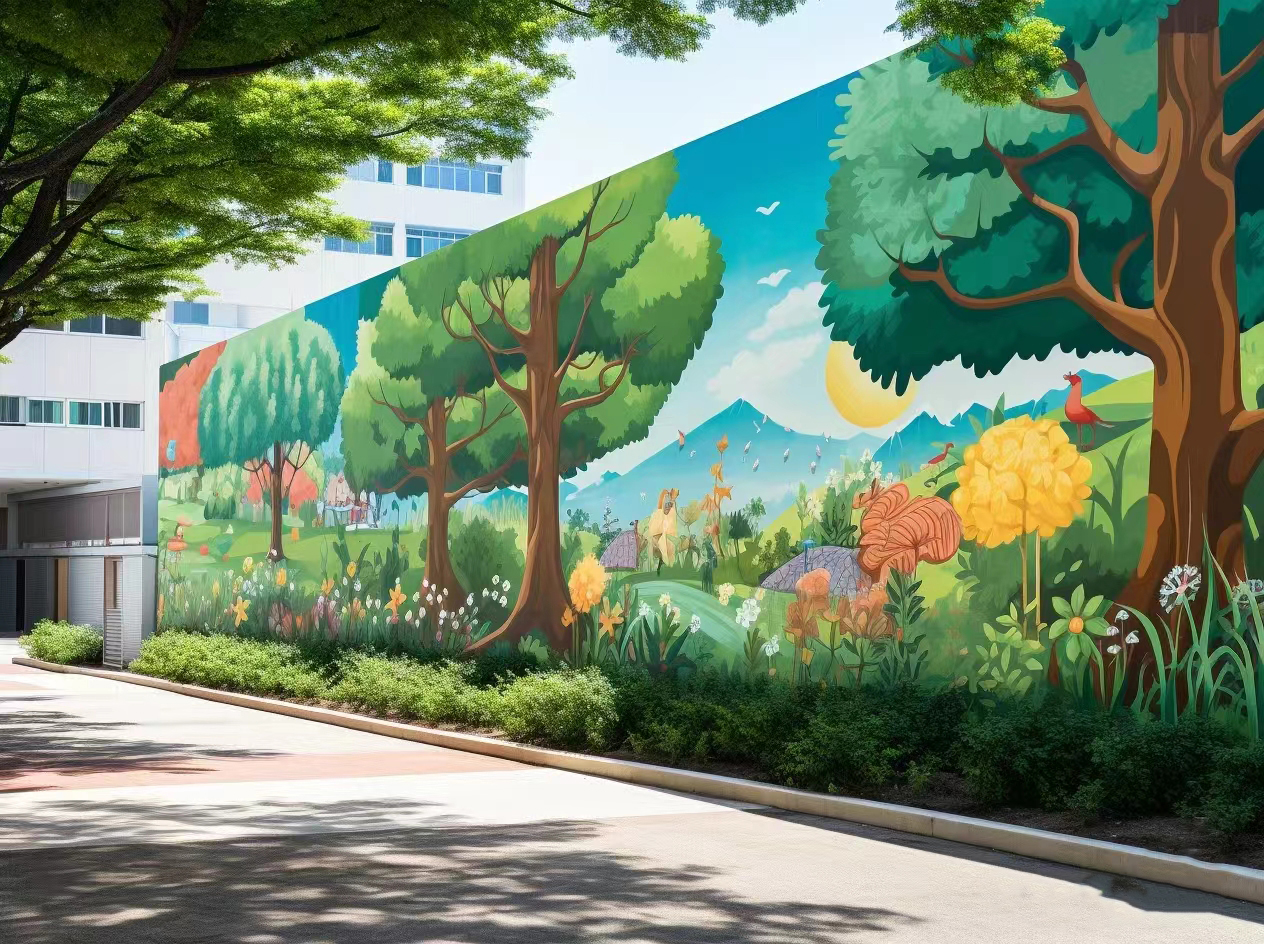 外墙彩绘手绘墙绘画涂鸦团队