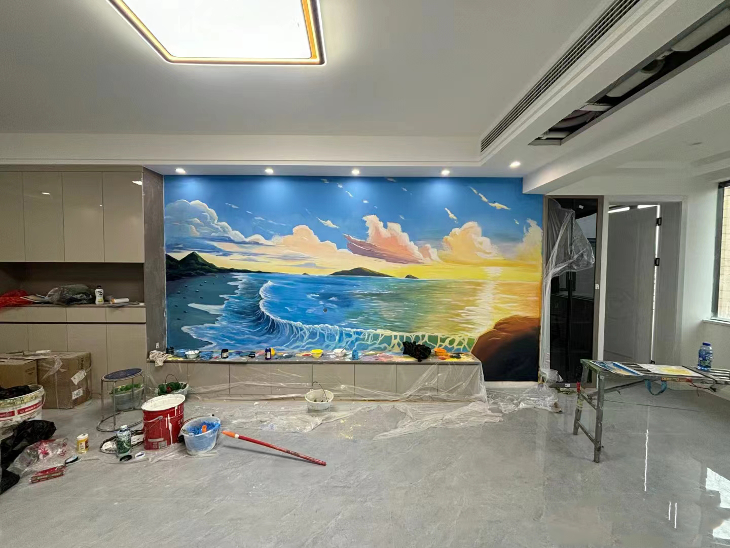 外墙彩绘手绘墙绘画工作室